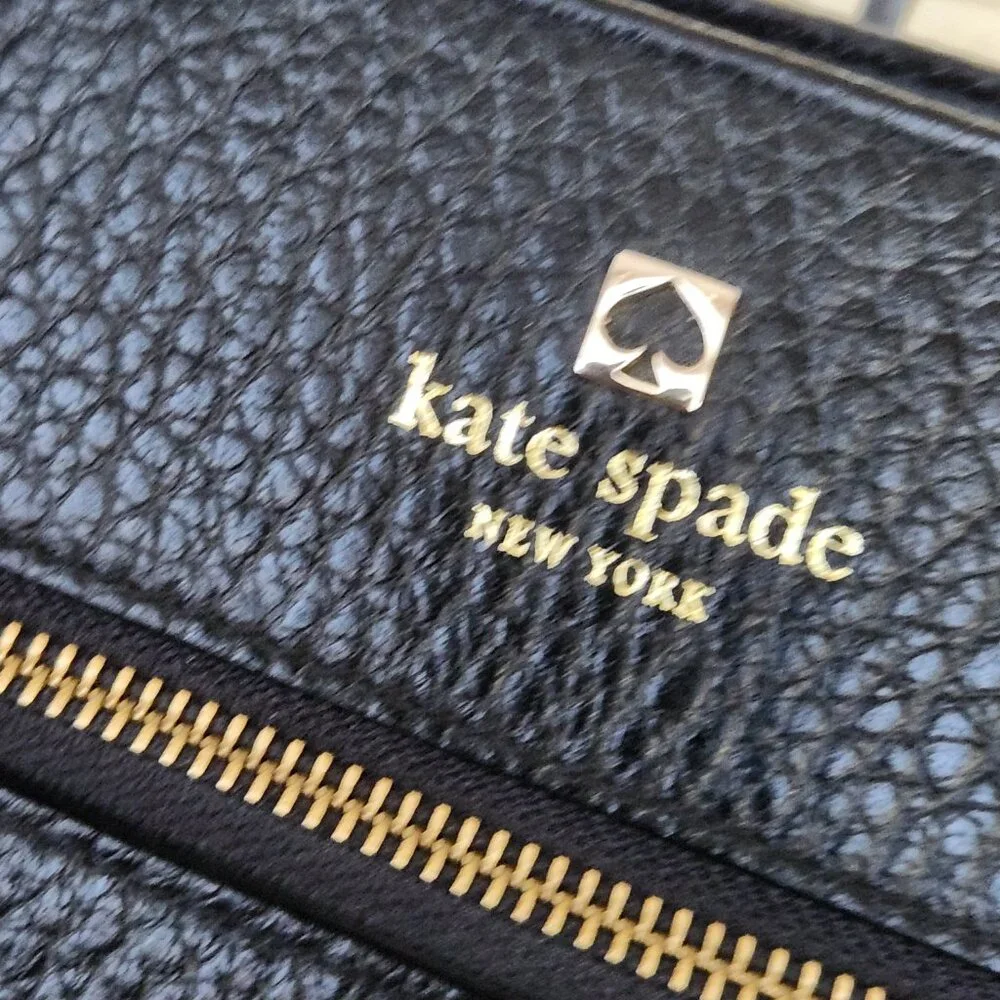 Like New Kate Spade Southport Ave Black Leather Tote Bag Large Purse